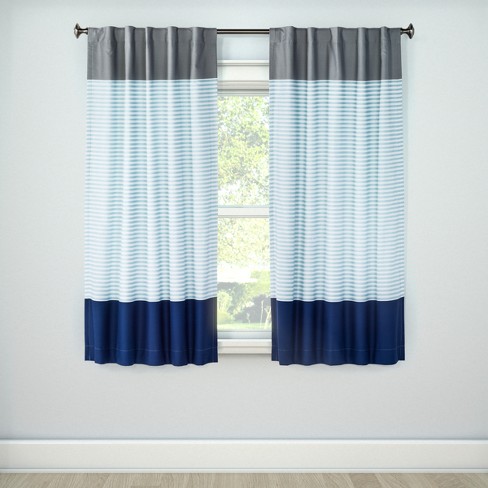 Colorblock Striped Blackout Curtain Panel Pillowfort Target