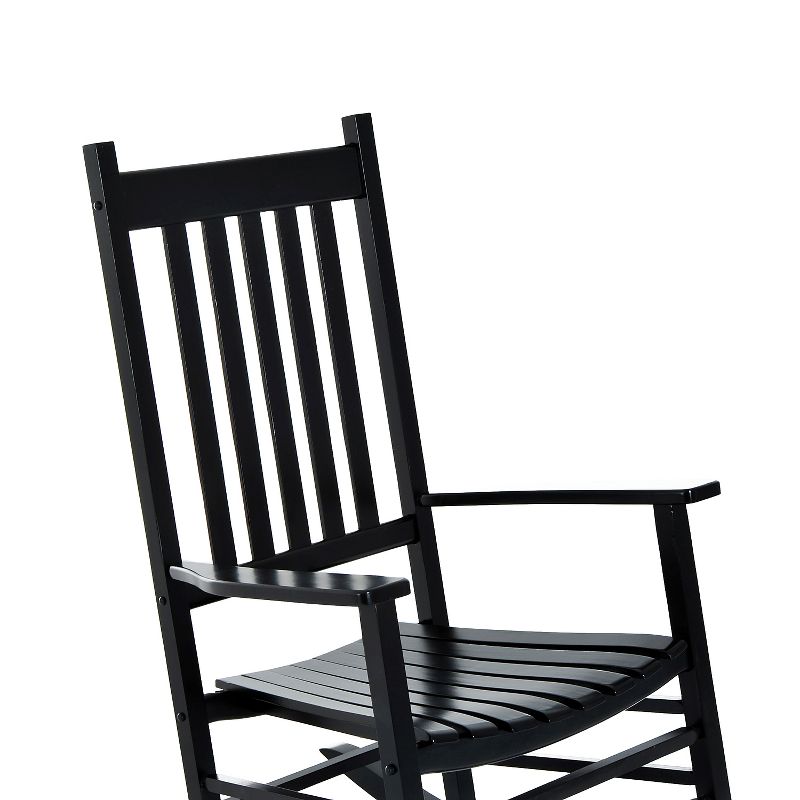 Outsunny Wooden Rocking Chair Indoor / Outdoor Rocker with High Back for Patio, Porch, 5 of 9