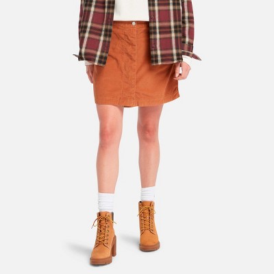 Timberland Women’s Needle Corduroy Skirt, Burnt Sienna, 29