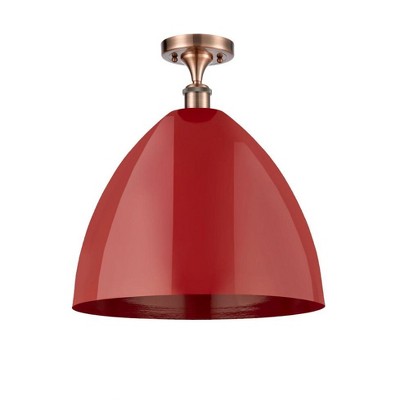 Plymouth Dome - 1 Light Semi-Flush Mount In Industrial Style-18.75 Inches Tall and 16 Inches Wide