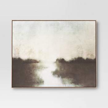 30" x 24" Stream Framed Printed Canvas - Threshold™