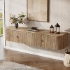 Lantine Floating TV Stand, 55-Inch Wall Mounted TV Console with 2 Fluted Drawers, Modern Media Console Entertainment Center for Living Room - 2 of 4