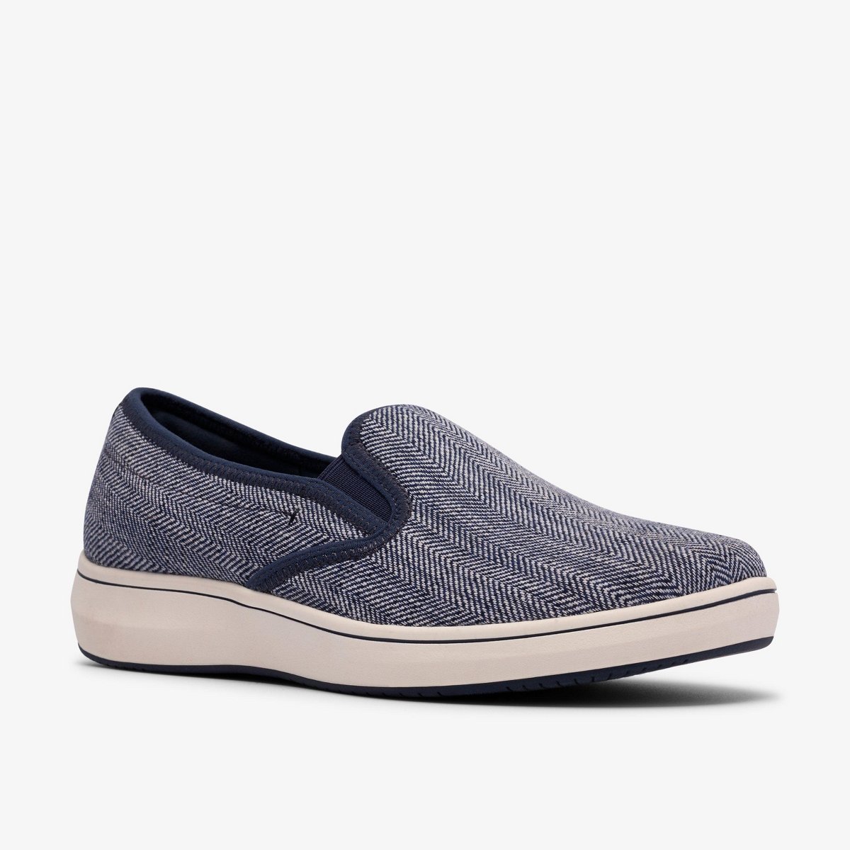 Обувь Clarks Cloudsteppers Womens Breeze Sky Zoe Navy Canvas Shoes 10 Medium — фото 4