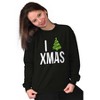 I Love Xmas Heart Christmas Tree Sweatshirt for Men or Women Brisco Brands - 4 of 4