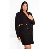 Women's Plus Size Tuxedo Twyla Dress - black | CITY CHIC - 3 of 4