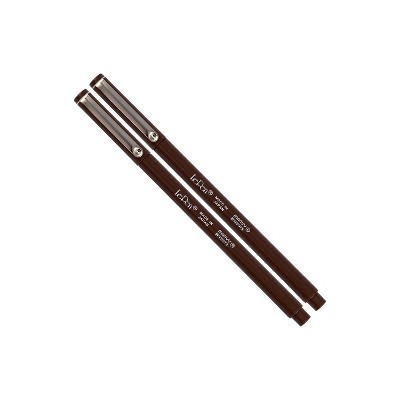 Marvy Uchida Le Pen Felt Pen Ultra Fine Point Brown Ink 2/Pack (7655870A) 