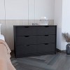 NicBex 6 Drawers Dresser for Bedroom,Simple Style Wooden Dresser with Free Handle,Dressers for Kids Room,Living Room,Entry and Hallway,Black - 4 of 4