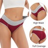 Agnes Orinda Women's Plus Size 5 Packs Mid-High Waist Solid Stretchy Comfortable Briefs - 2 of 4