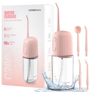 Operan Wireless Water Flosser, Portable Electric Water Dental Flossers, Oral Irrigator with 4 Nozzles, 4 Modes, 200 ml, IPX7 Waterproof, Rechargeable for Teeth Cleaning, for Family and Travel - 1 of 4