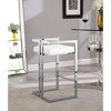 Meridian Furniture,Ezra White Vegan Leather Stool, Set of 2 - 4 of 4