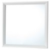 FONTOI Primo Wall Mirror with White Wood Veneer Frame, Contemporary Square Mirror Designed to Mount to Dresser or Bedroom, White, 36"*2"*36" - 4 of 4