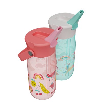 Zak Designs 2pk 18oz Harmony Straw Water Bottle Set Pink/Green MISSING THE GREEN ONE