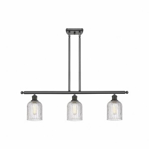 Bridal Veil - 3 Light Stem Hung Island In Art Deco Style-9.5 Inches Tall and 36 Inches Wide - 1 of 1