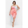 Women's Plus Size Mali Print Dress - coral | CITY CHIC - 4 of 4