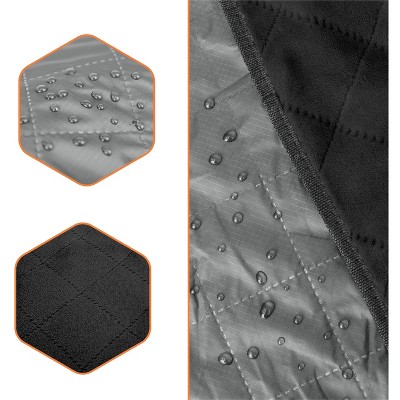 SUN CUBE Large Grey and Black Waterproof Fleece Camping Blanket