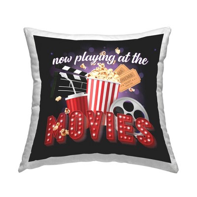 Stupell Industries Vintage Now Playing Movies, 18 x 18