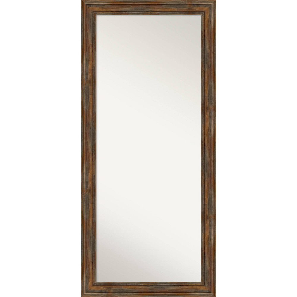 Photos - Wall Mirror Amanti Art 30"x66" Non-Beveled Full Length Floor Leaner Alexandria Rustic