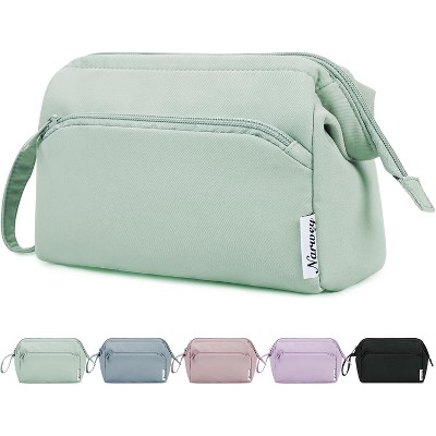 Narwey Wide-open Makeup Bag Women Girls, Travel Toiletry Bag for Women Cosmetic Bag