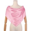INSPIRE CHIC Women's Solid Color Satin Large Square Scarf Neckerchief Bandanas 35"x35" - 2 of 4