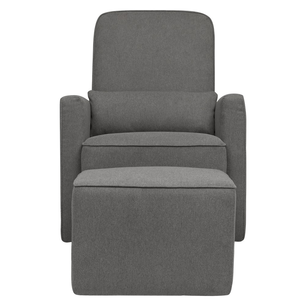 Photos - Garden Furniture DaVinci Olive Glider and Ottoman - Dark Gray 