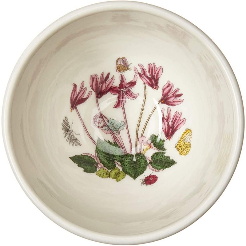 Portmeirion Botanic Garden Small Low Bowls, Set of 4 - Cyclamen Floral Motif ,3.75 Inch, 5 of 7