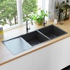 vidaXL Handmade Kitchen Sink Black Stainless Steel - 3 of 4