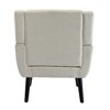 CAVINAS Modern Ergonomics Accent Chair, Soft Linen Material Living Room Chair with Black Legs and Backrest - 2 of 4