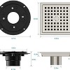 Bronstarz 6-inch Removable Square Shower Floor Drain with Flange - image 3 of 4