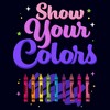 Women's Crayola Show Your Colors Crayons Lineup T-Shirt - image 2 of 4