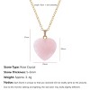 Natural Stone Heart Gemstone Healing Crystal Pendant Lucky Blessing Energy Necklace for Women Men - 4 of 4