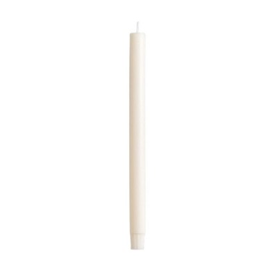 Elegant White Palm Wax Taper Candles, Set of 4