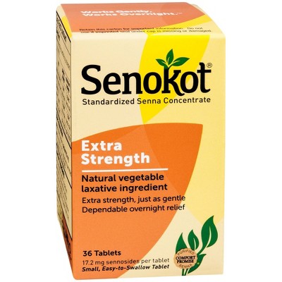 Senokot Extra Strength Natural Vegetable Ingredient Laxative - 36ct