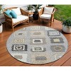 Gray Charcoal And Beige Geometric Washable Indoor Outdoor Area Rug - 2 of 4