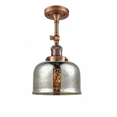 Bell - 1 Light Semi-Flush Mount In Industrial Style-14 Inches Tall and 8 Inches Wide