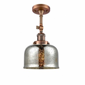 Bell - 1 Light Semi-Flush Mount In Industrial Style-14 Inches Tall and 8 Inches Wide - 1 of 1