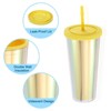 Unique Bargains Acrylic Insulated Double Wall Tumbler with Lid and Straw - 3 of 4