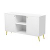 Sapphtopaz TV Stand Modern Design Storage Cabinet for TVs Up to 55" Console Table with Metal Legs and Adjustable Shelves for Living Room - 2 of 4