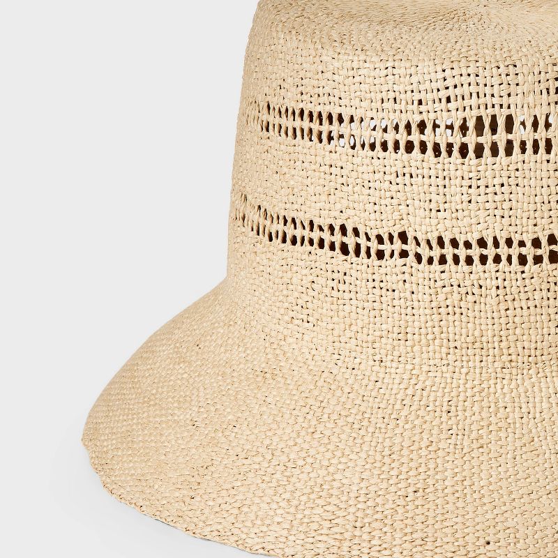 Straw Bucket Hat - A New Day&#8482; Beige, 5 of 6