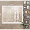 PAGED Vanity Mirror with Lights, LED Bathroom Mirror with Iron Frame, Wall Mirror with Anti-fog Feature for Bathroom - 3 of 4