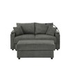 NicBex 73 Inch Loveseat,Modern Corduroy Loveseat Sofa Chair with Storage,Upholstered Deep Seat Couch for Living Room - 2 of 4