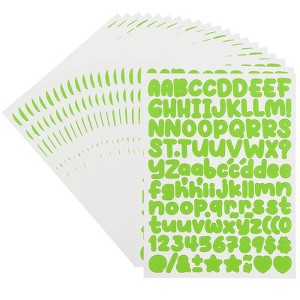 Unique Bargains Mailbox Poster Scrapbooking Decor Self-Adhesive Letter Number Stickers 1/2" 2240 Pcs - 1 of 4