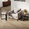Costway Set of 2 End Tables Industrial Sofa Side Tables w/Metal Frame for Small Space - 2 of 4