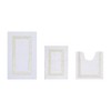 Hotel 3 PC Bath Rug 100% Premium Cotton Tufted Weave Two Tone Reversible Bathroom Rug, Super Soft Absorbent, Machine Washable Bath Mat - 2 of 4