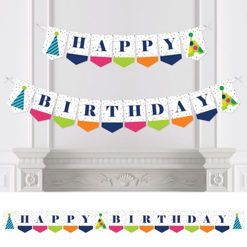 Big Dot of Happiness Hello Rainbow - Boho Birthday Party Bunting Banner - Party Decor - Happy Birthday