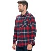 Ashford & Brooks Mens Flannel Button Down Plaid Long Sleeve Casual Shirt - 2 of 4