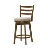 360° Swivel Counter Height Chair,Armless Chair With Ladder Back And Foot Rest,Home Office Chair With Upholstered Seat And Wood Legs-Cuddlewood - 2 of 4