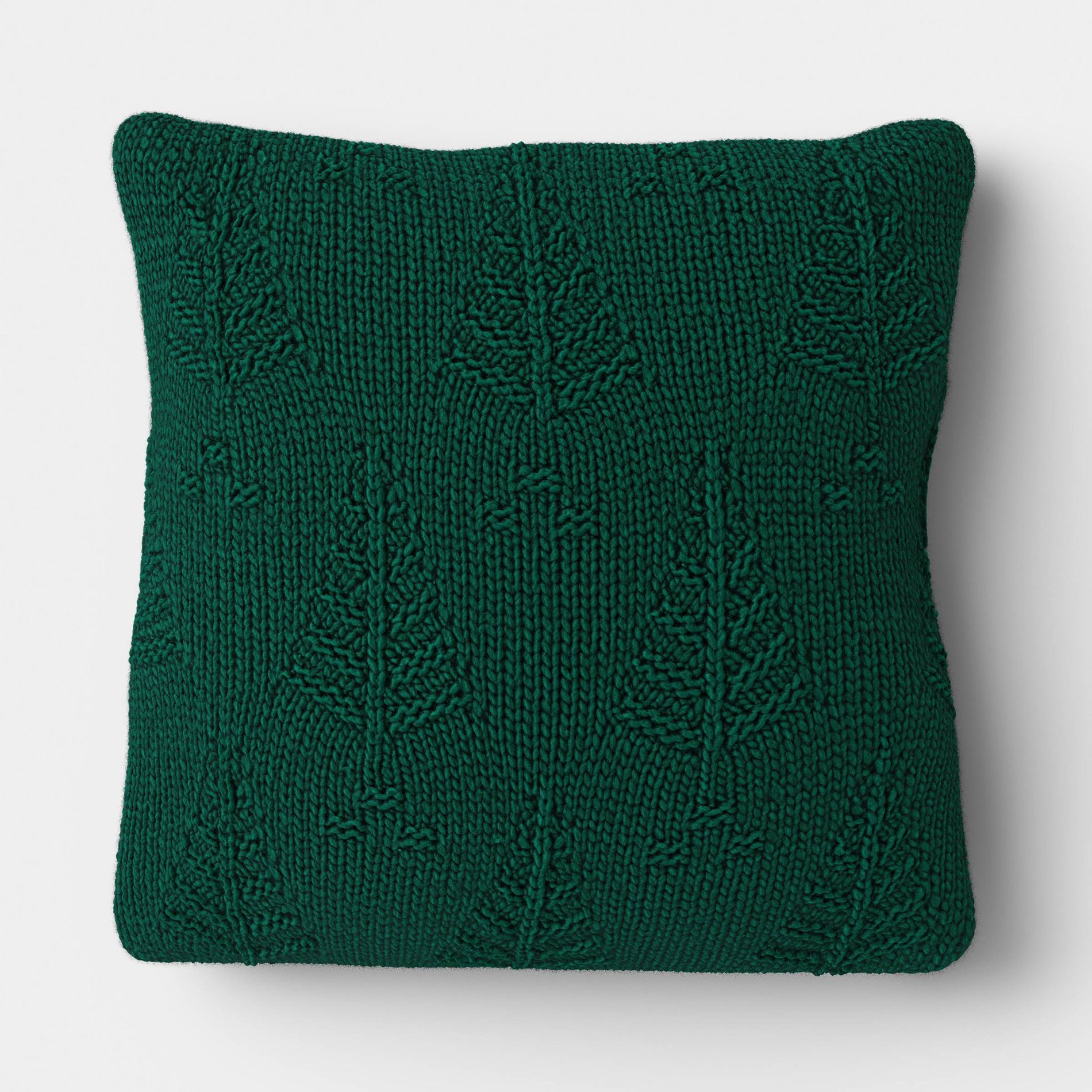 Square Tree Knit Throw Pillow Green - Threshold™