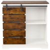 The Lakeside Collection Two Tone Slidling Door Storage Cabinet with Shelves 31.5"H - 2 of 4