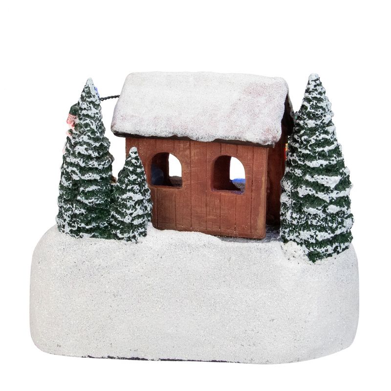 Northlight 7.5" White Lighted LED Musical Christmas Ice Skating Village Tabletop Decor, 6 of 7