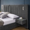 KTMBDW Queen/King Size Upholstered Bed Frame,Grounded Queen /King Size Platform Bed with Headboard and Solid Frame&Bedside table, No Box Spring Needed - 3 of 4